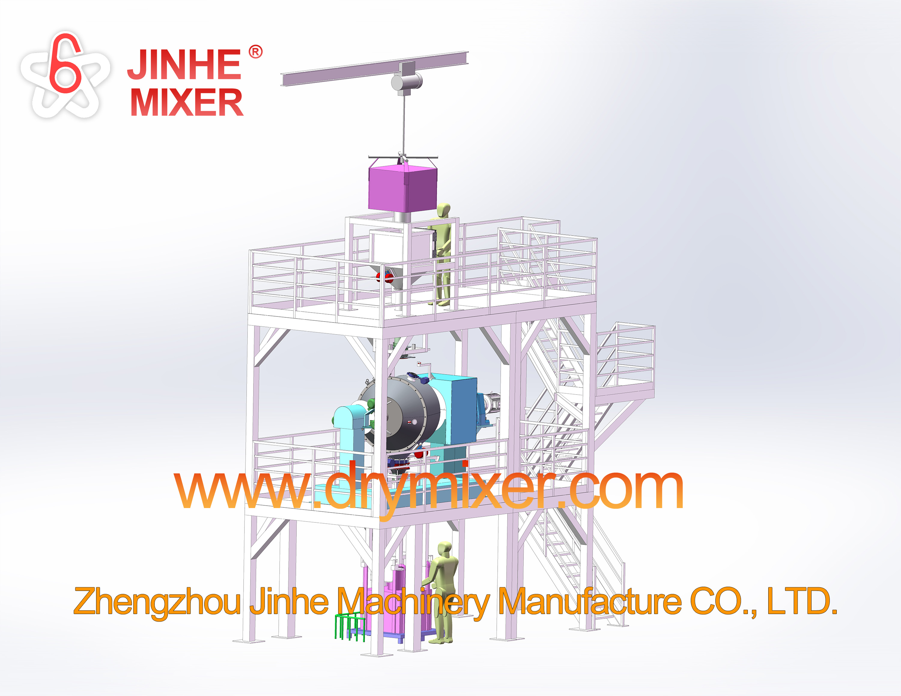 JHL3000 double motion JHX auto mixer processing line